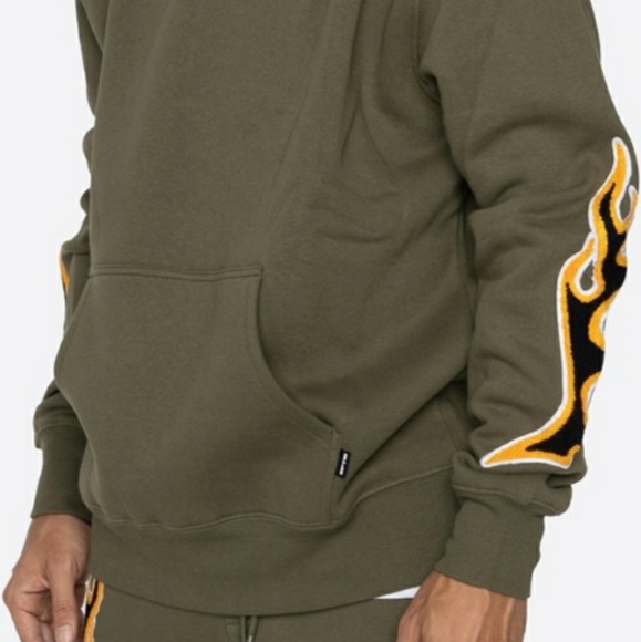 Olive NU Flame Pullover - Picture 2 of 3